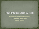 Rich Internet Applications by Mike Johnson
