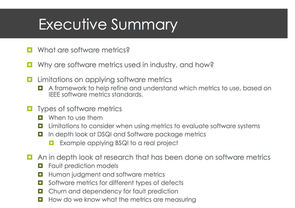 Software Metrics by Alexandra Boughton