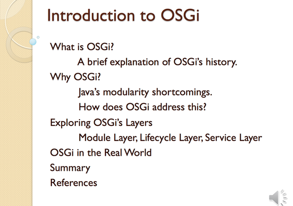 Introduction to OSGi by Brendan Greene