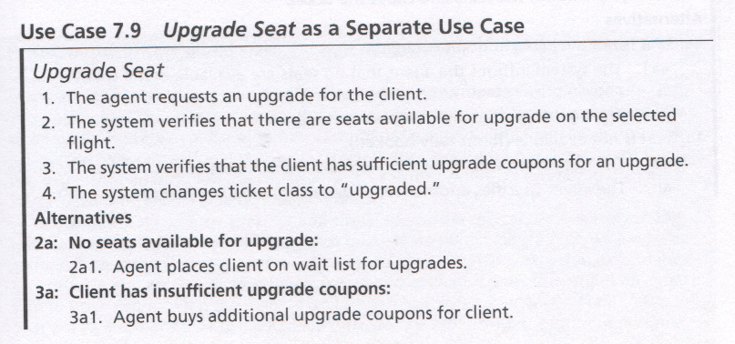 Upgrade Seat Use Case