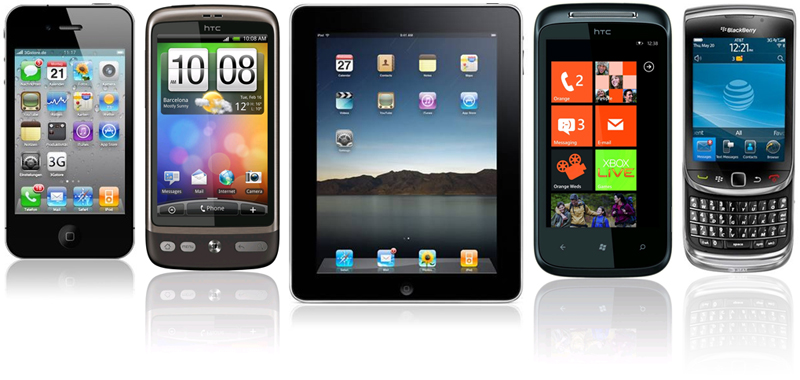 smartphones, ipads, and tablets
